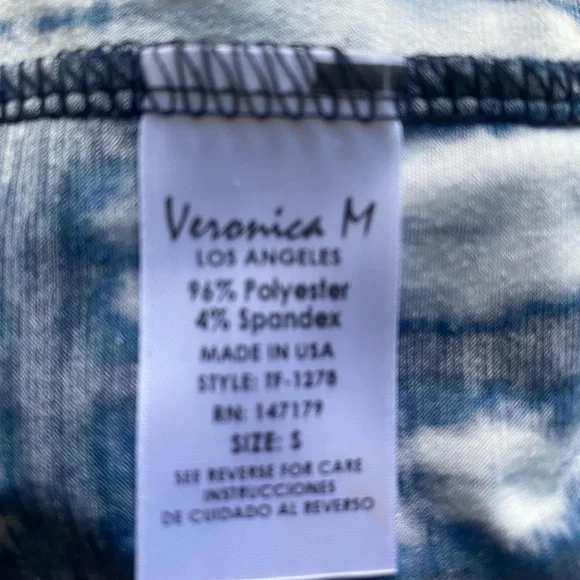 Veronica M Blue and White Tie-Dye Top - Picture 7 of 9